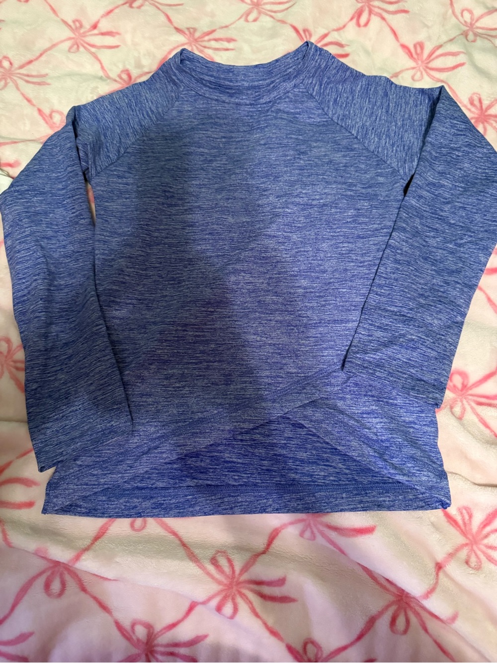 Athletic Works Heathered Royal Blue Long-Sleeve Tee